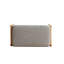 Banc à chaussures en bois massif naturel avec coussin éponge à rebond élevé, gris