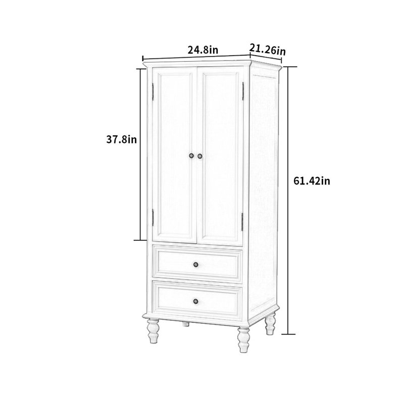 American Classic Wardrobe, White
