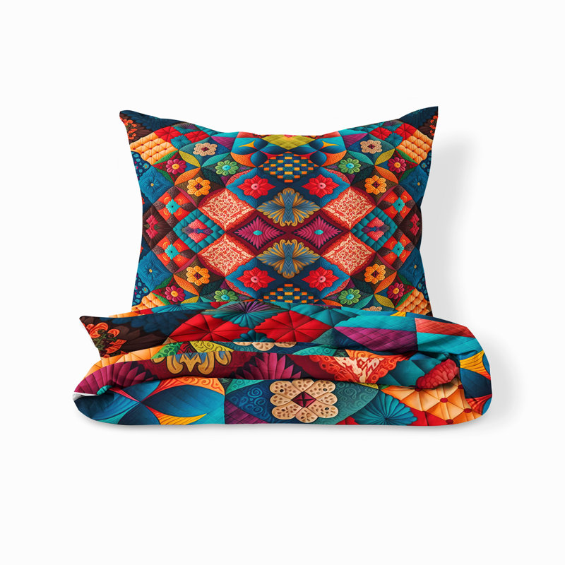 Abstract Duvet Cover, King Duvet Cover + 2 King Shams