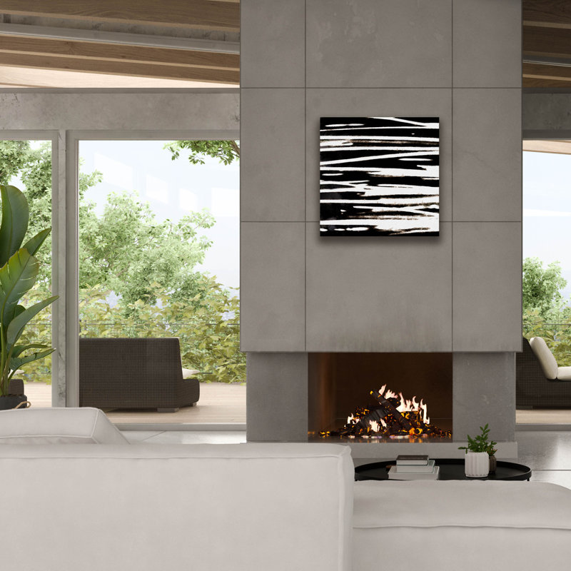  «Streaking Paths 3» par Alonzo Saunders, art mural sur toile, 26 po x 26 po, H 26 po x l 26 po