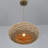 Palma 1-Light Two Tone Natural Woven Oval Pendant Light In Brass Finish