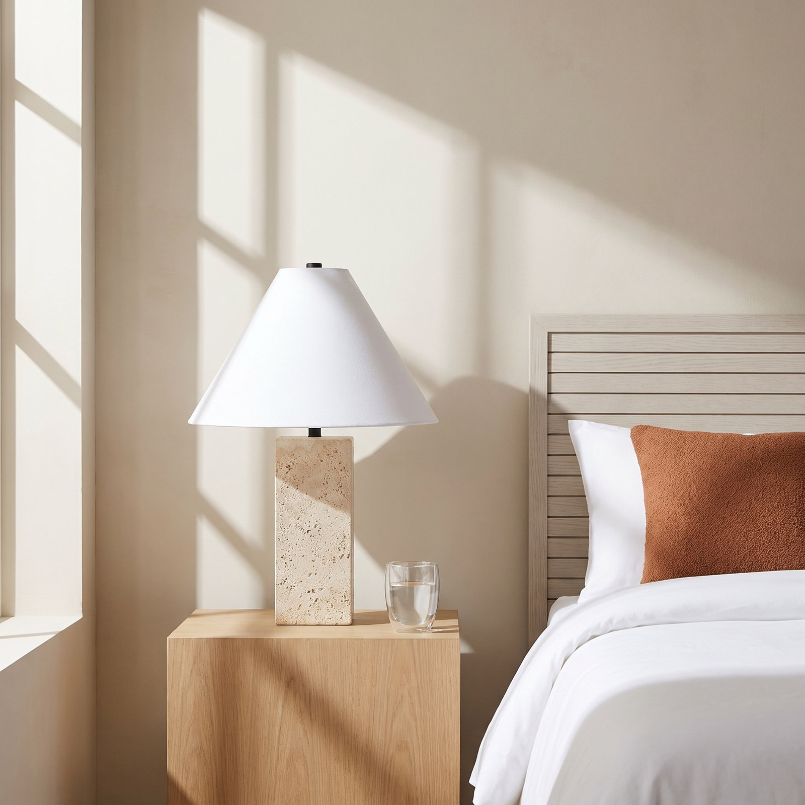 Gusman Travertine Table Lamp