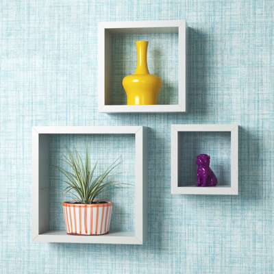 Natalia 3 Piece Square Floating Shelf