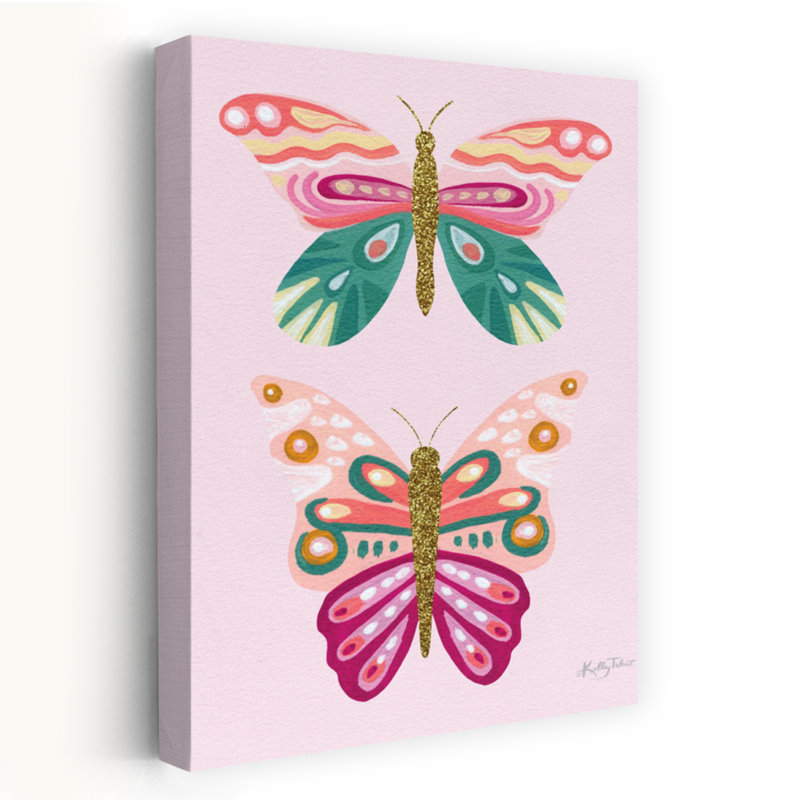 Papillons colorés V, art de papillons contemporains colorés, H 48 po x l 32 po