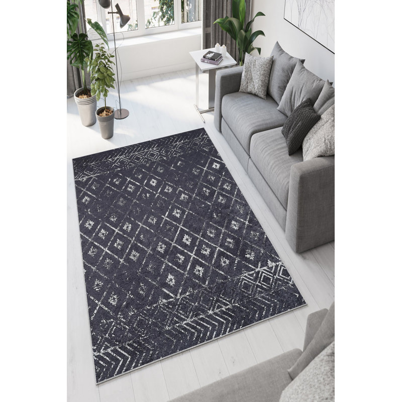 Eco-Friendly Area Rug, 100% Polyester, 31.5 x 47.2 inches | 650 g/m², 0.16 in Pile Height | Antibacterial, Non-Slip PVC Dot Underside | Machine Washable, Perfect for Living Room & Bedroom Decor