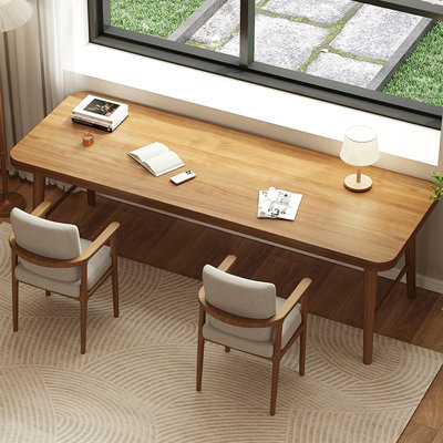 Light chestnut color Rectangular Solid Wood Writing desk