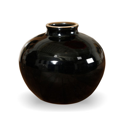 Vase de plancher en porcelaine noire Elencourt 9,45 po