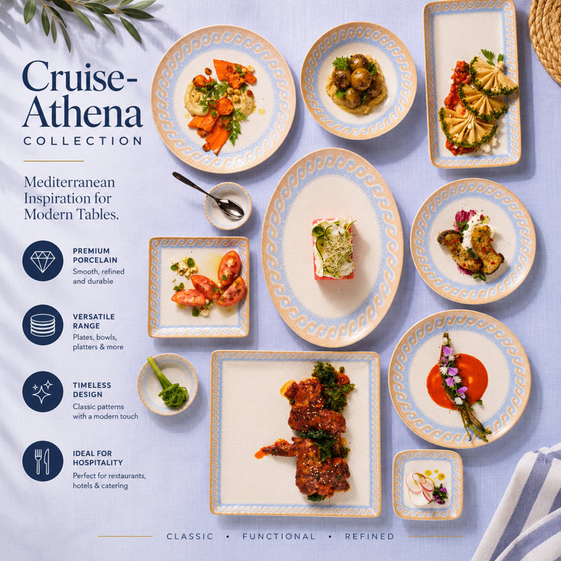 Bol à langer Cruise-Athena Premium Porcelain Prime Service, 190 ml, 5x5x2.01"
