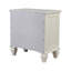 Table de chevet 3 tiroirs blanc crème avec plateau coulissant