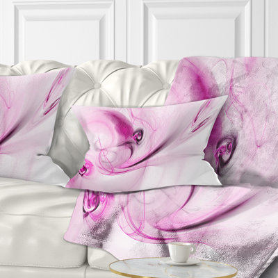 Spirale nébuleuse espace magenta - coussin abstrait imprimé