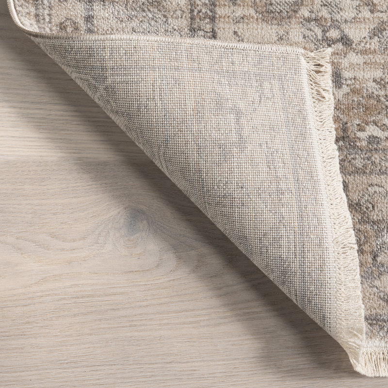 Tapis neutre / beige Wideman, Rectangle 6 pi 7 po x 9 pi 4 po