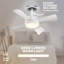 Ventilateur de plafond à douille avec lumière chaude 1000 lumens Bell + Howell-97726050