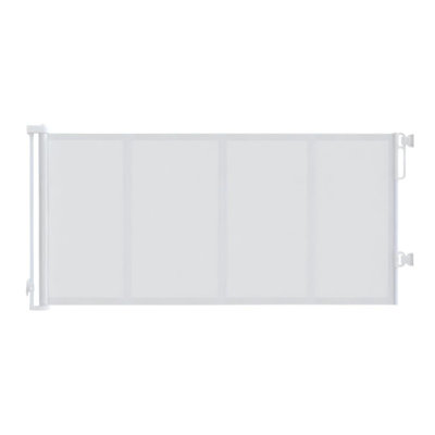 Barrière de bébé rétractable de 120 pouces de largeur avec bande renforcée, blocs de barrière de sécurité en filet sans perçage pour les portes et les escaliers, hauteur de 42 pouces, utilisation intérieure et extérieure