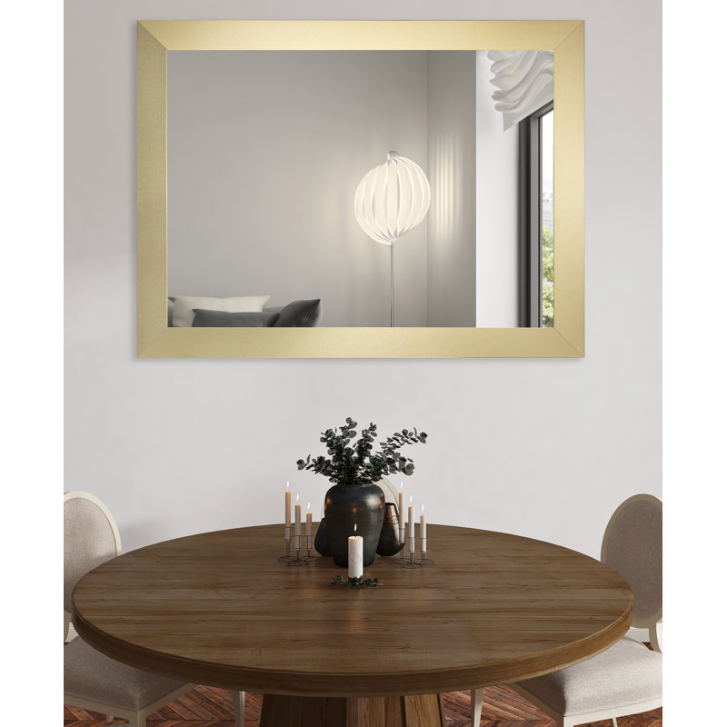 Jillian Engineered Wood Flat Wall Mirror, 45" H x 39" W