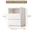 White Entertainment Center With Tv Stand, End Table And 3-tier Glass Display Case With Drawers For Living Room, Modern Wood Media Console Set Of 3 With Storage Up To 75" Tvs-1483939892