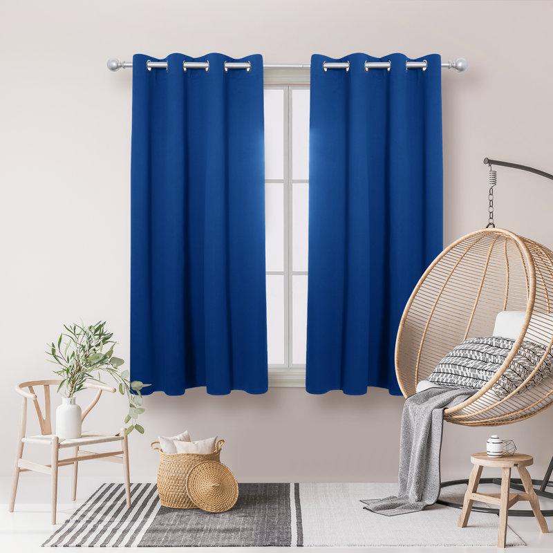 Penrith Blackout Curtain Pair, 52" W x 108" L, Royal Blue