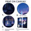 «Blue Nyc At Night Window View III», reproductions d'art industriel sur toile 2 pièces-597033510-597033511-597033509
