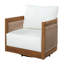 Ensemble de conversation en bois d'acacia Helix Modern Coastal