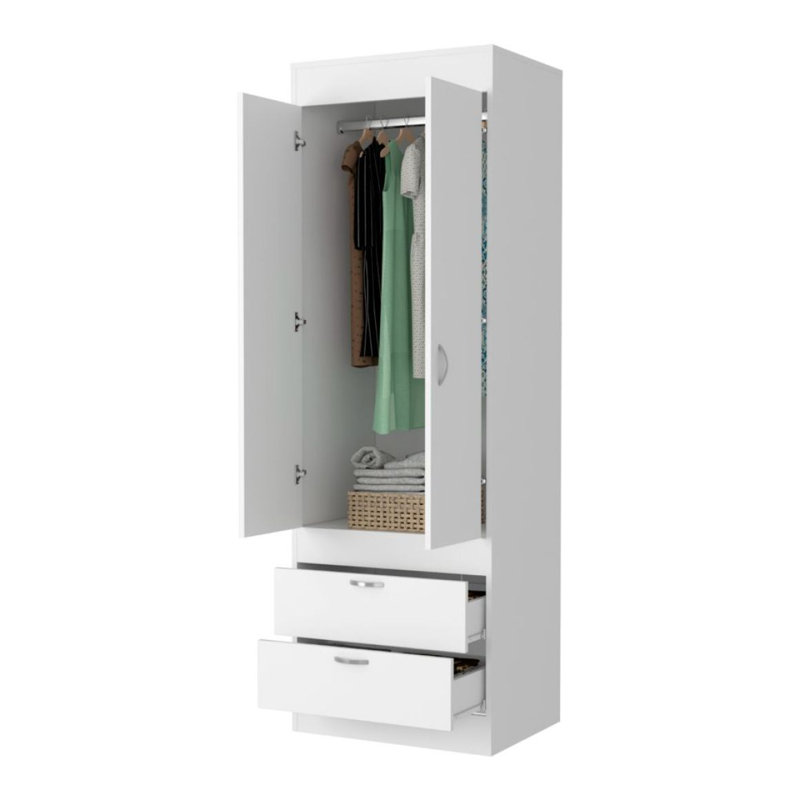 Armoire 2 tiroirs, Blanc