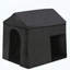Grande niche pour chien avec toit en asphalte et porche