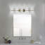 Éclairage de meuble-lavabo mural à DEL à 4 lumières de 28 po avec abat-jour en acrylique couleur sable sable, style écoénergétique et moderne pour armoires à miroir minimalistes, facile à installer