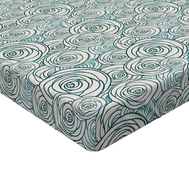 Microfiber Floral Fitted Sheet, Twin Fitted Sheet, Bird-Floral
