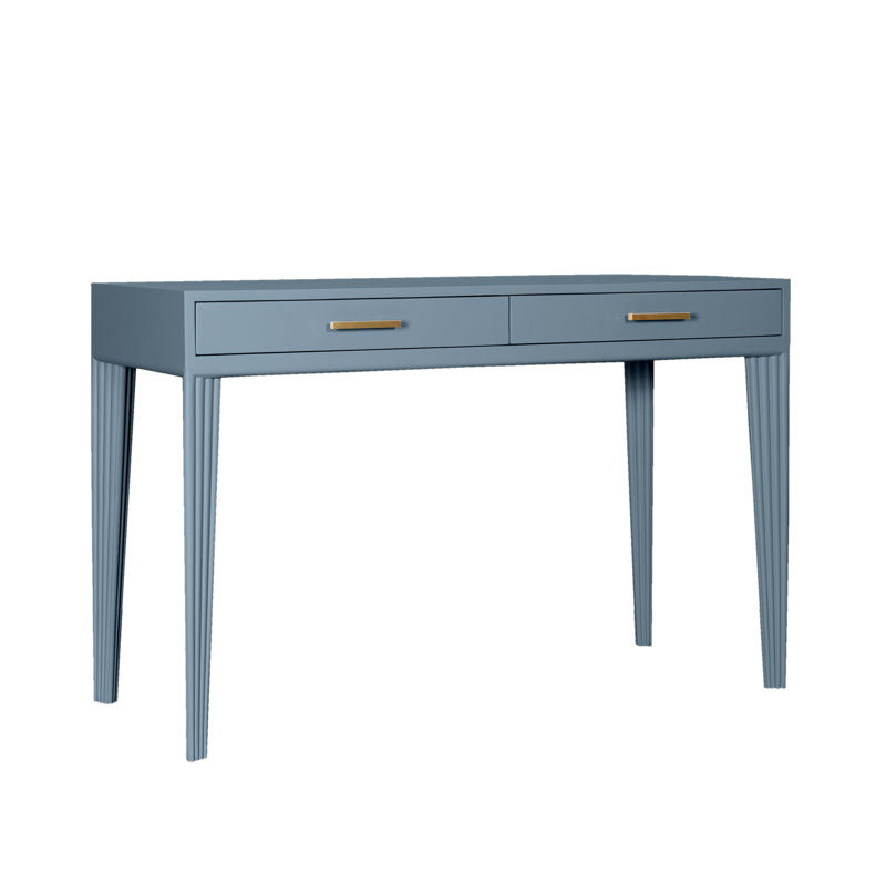 Gauthier Solid Wood Writing Desk, Regatta Blue