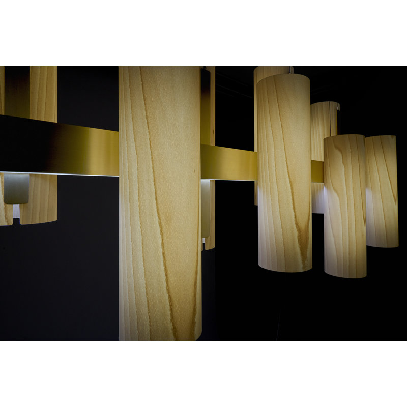 Black Note 8 - Light LED Pendant, Ivory White, Gold, 2700K Bulb Temperature