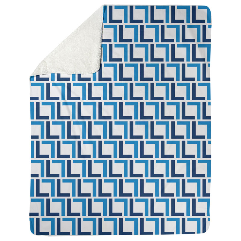 New Orleans Sewn Throw Blanket, 60" W x 80" L, Gold/Navy Blue/White, Los Angeles