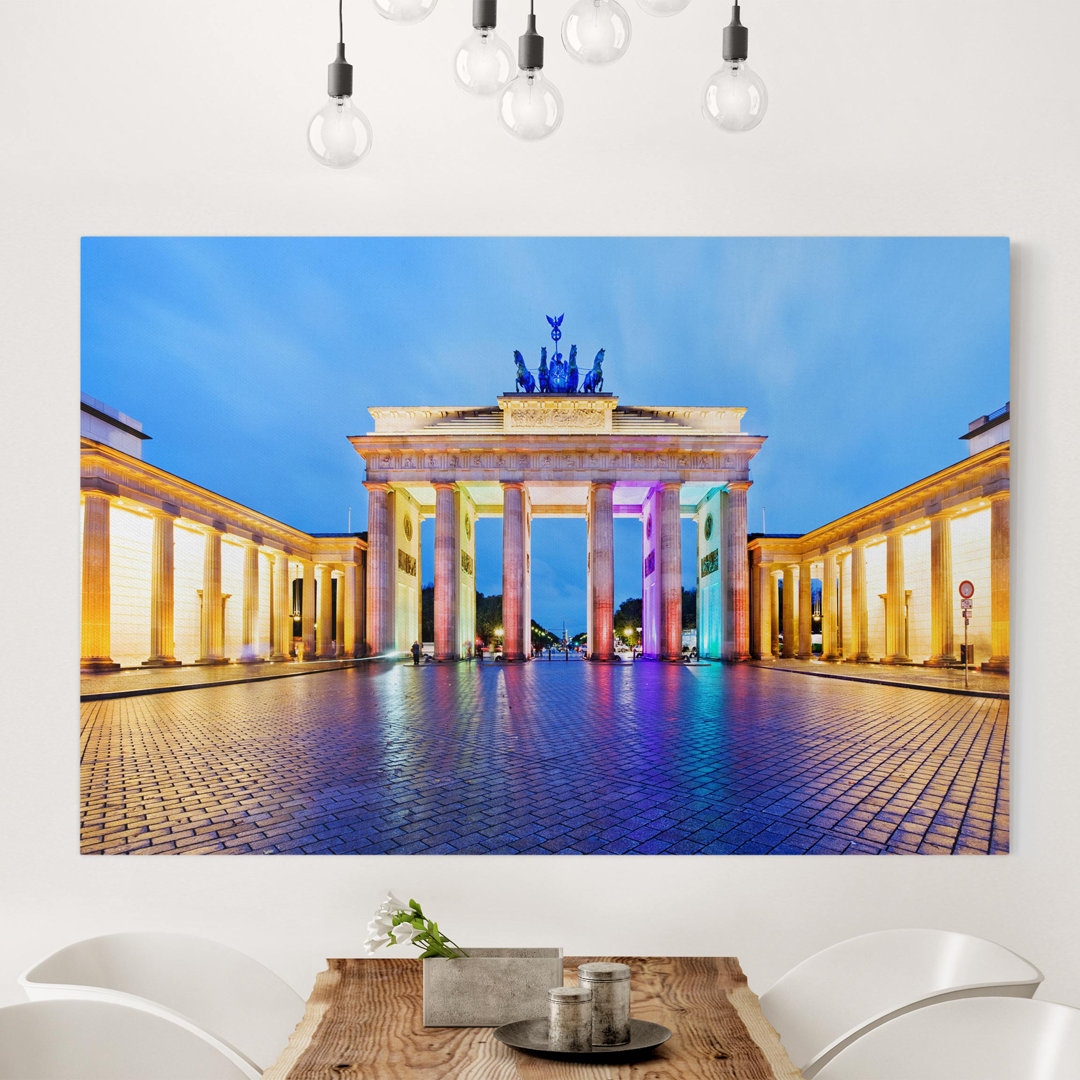 Leinwandbild Illuminated Brandenburg Gate