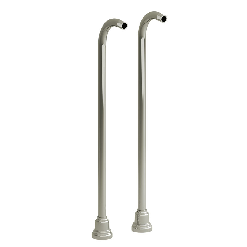 30" Floor Mount Riser Pair, Polished Nickel