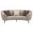 Aura Beige Upholstered Curved Sofa