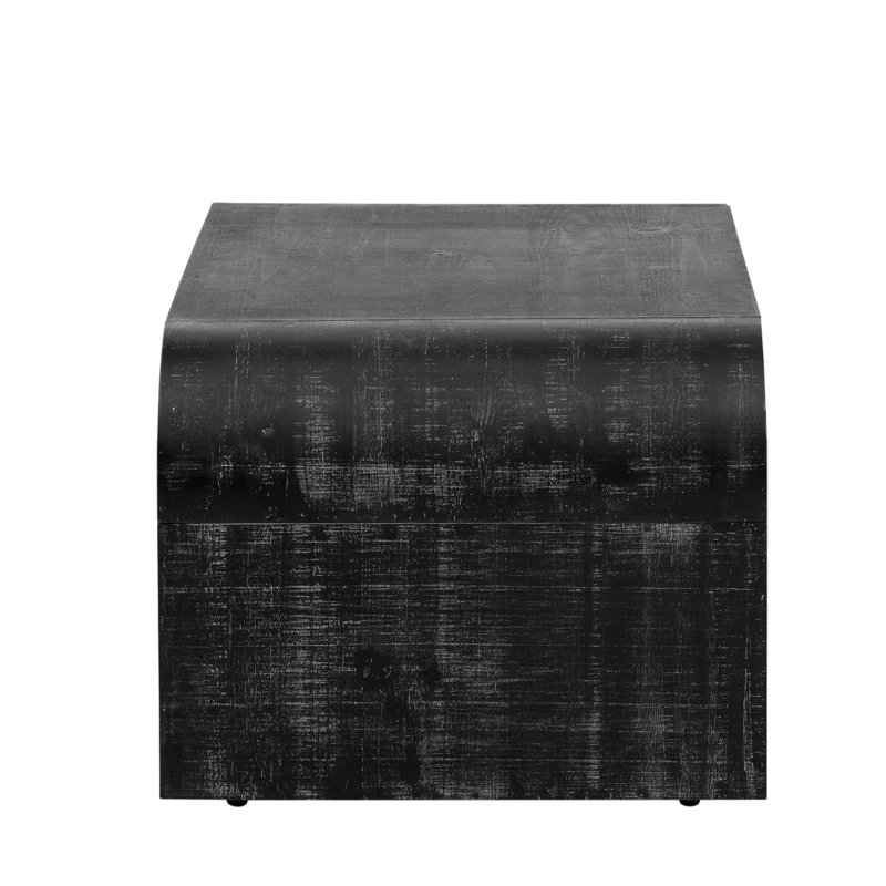 Table basse de mobilier de salon Abbottstown, H 18,17 po x L 46,56 po x l 24,15 po, Noir antique