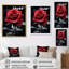 «Daryle Red Black Rose Elegance II», reproduction sur toile-910394888-910394893