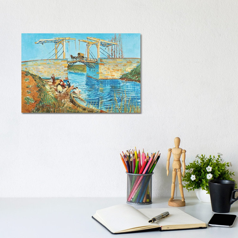 Langlois Bridge, 1888 by Vincent Van Gogh - Wrapped Canvas Painting, 20.32 cm H x 30.48 cm W
