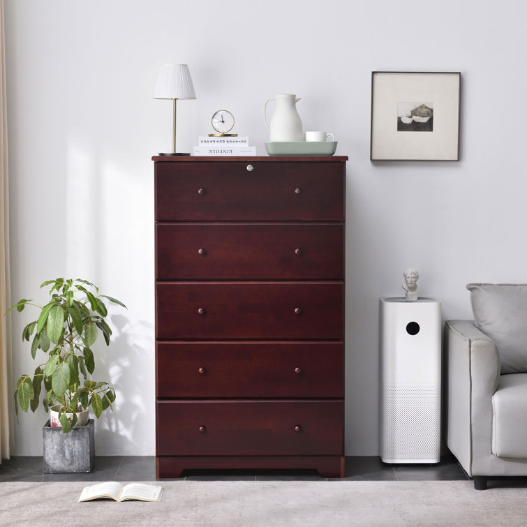 Solid Wood Isabella 5 Drawer Deep Drawer 55" High