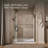 Components 58-In58-3/4-In W X 71-1/2-In H Frameless Pivot Shower Door With 3/8-In Crystal Clear Glass And Back-To-Back Vertical Door Pulls-51309352