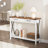 Console Table With 2 Drawers, Farmhouse Sofa Table With Storage Shelf, Accent Wood Entryway Table-106000297