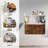 Wall Mounted Drop-Leaf Table, Floating Laptop Desk, Folding Table With Shelves, Multifunctional Computer Workstation With Storage Compartments In Home Office For Space Saving