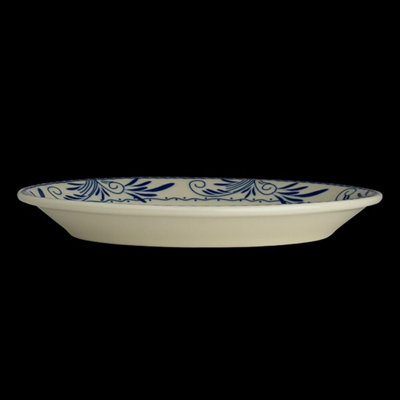 Oval Platter Rolled Edge Blue Mex