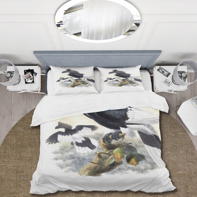Ensemble de housse de couette Traditional Vintage Birds Vintage - polyester microfibre
