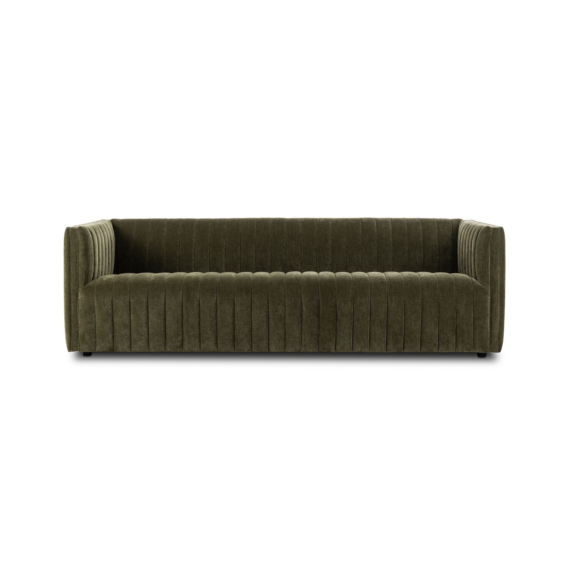 Brandt 97" Tuxedo Arm Sofa, 26.5" H x 88" W x 35" D, Amici Moss