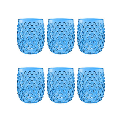 Hobnail Acrylic Stemless Wine Glass