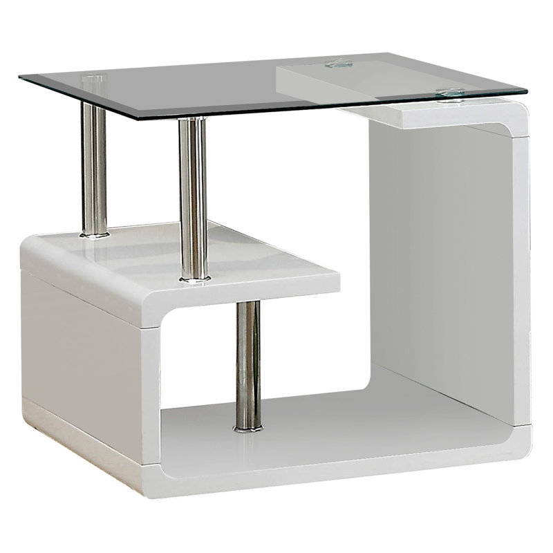 Glass Top End Table