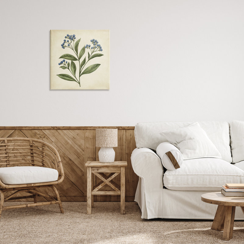 Buds Botanical Illustration, par Petal Prints Design, H 17 po x l 17 po