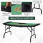 7 Player Poker Table with Chip Tray, Cup Holders, 182 cm, Green