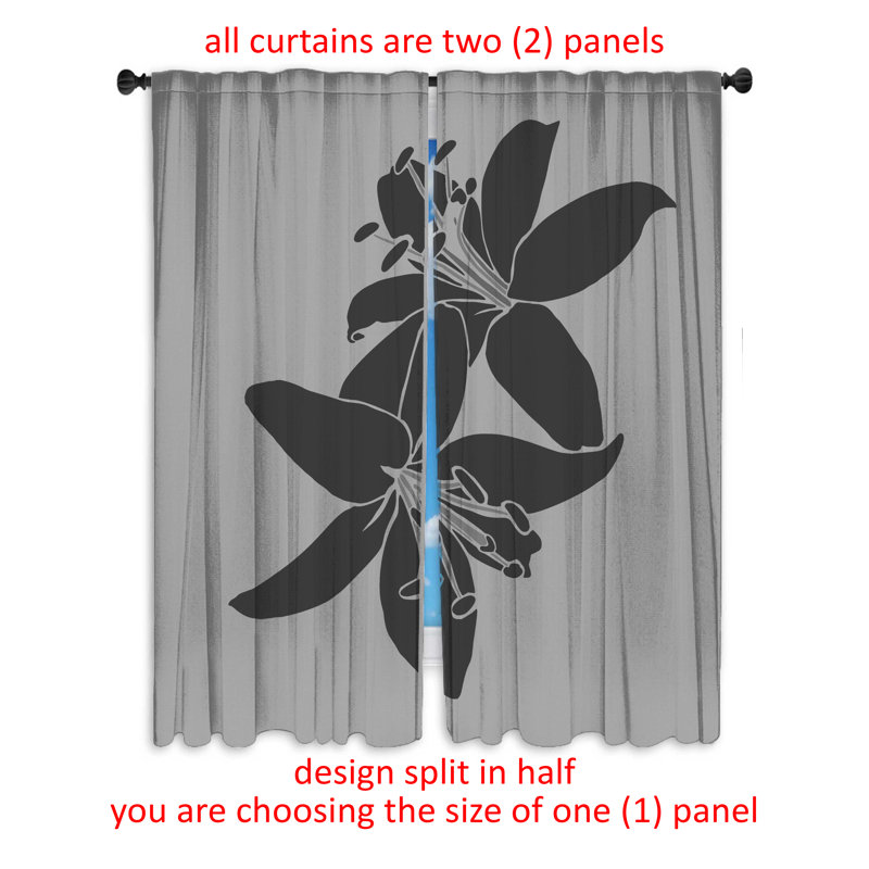 Paire de rideaux obscurcissant en polyester Vesselinka, L 20 po x L 61 po