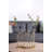 17.7X1.8X13.8 Glass Vial Flower Vase With Bronze Metal Frame