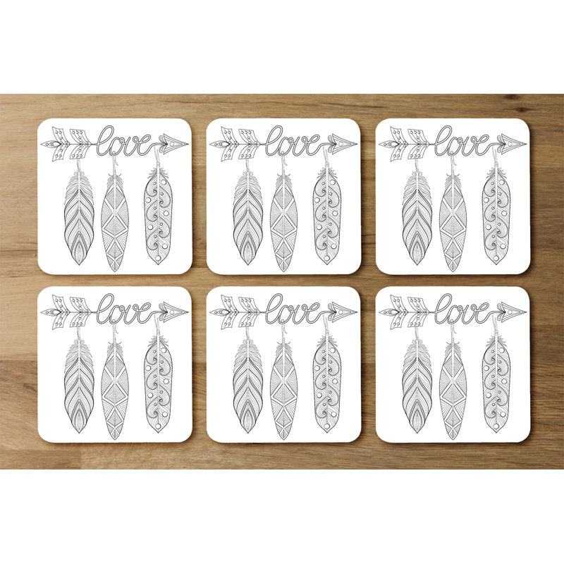 Square 6 Piece Coaster Set