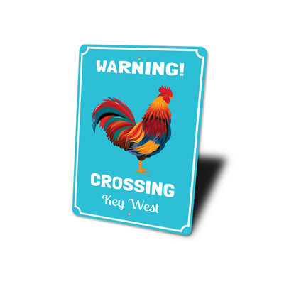 Plaque coq en aluminium